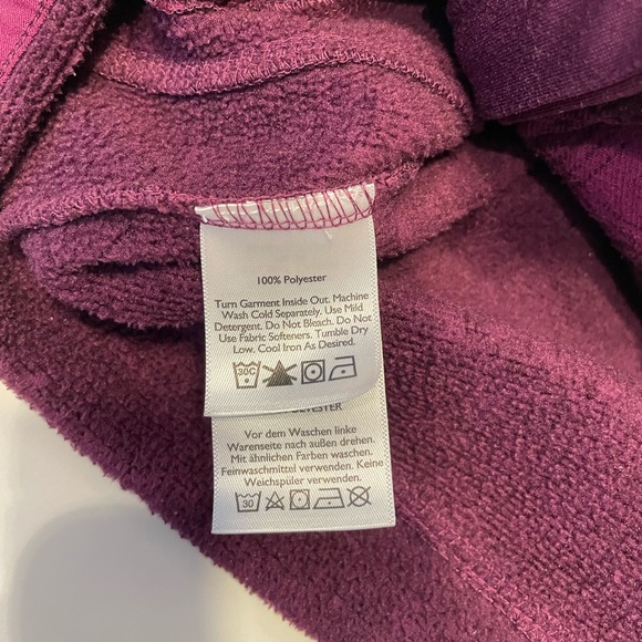 Eddie Bauer Maroon Full Zip Up Fleece Small - Picture 2 of 4